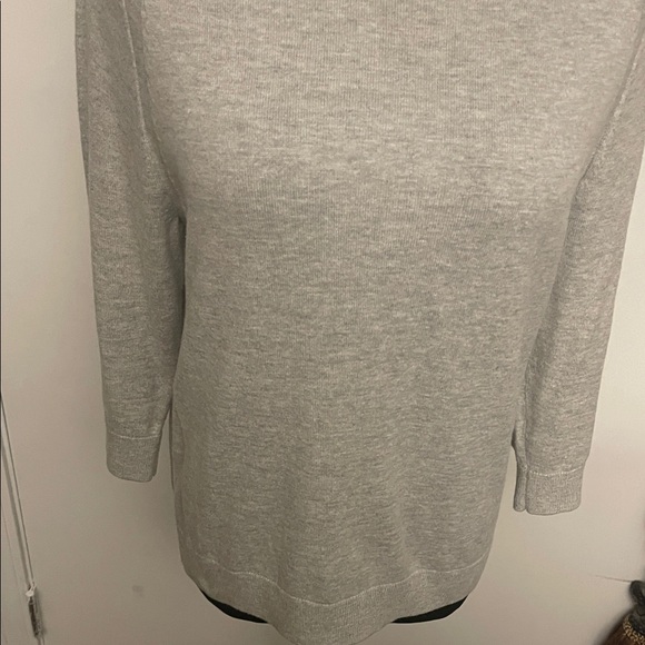 Talbots Gray Ruffle Neck Sweater - Picture 3 of 6